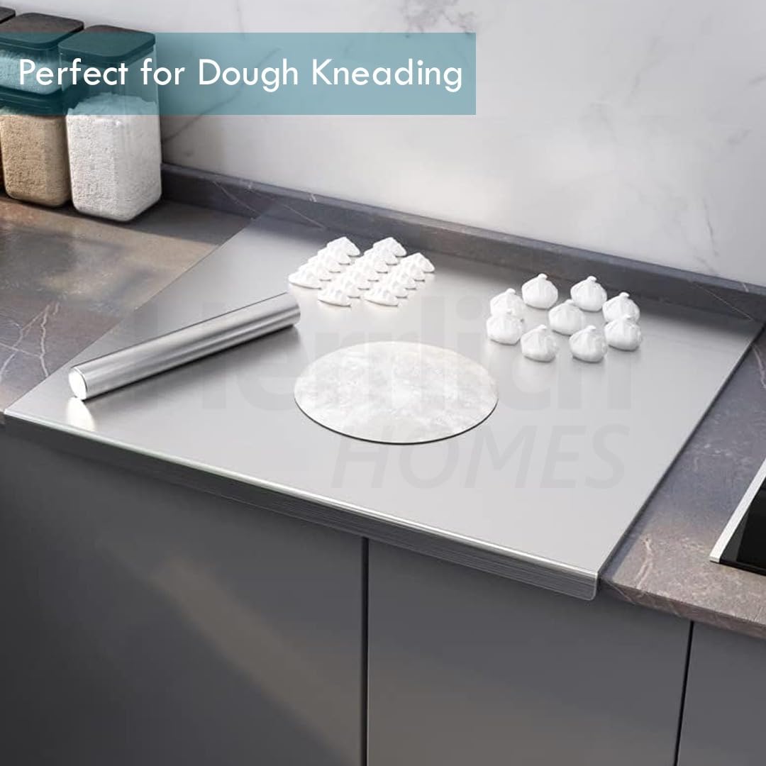 Xtra Large 304 Stainless Stainless Steel Countertop - 60x47cm - Free Rolling Pin