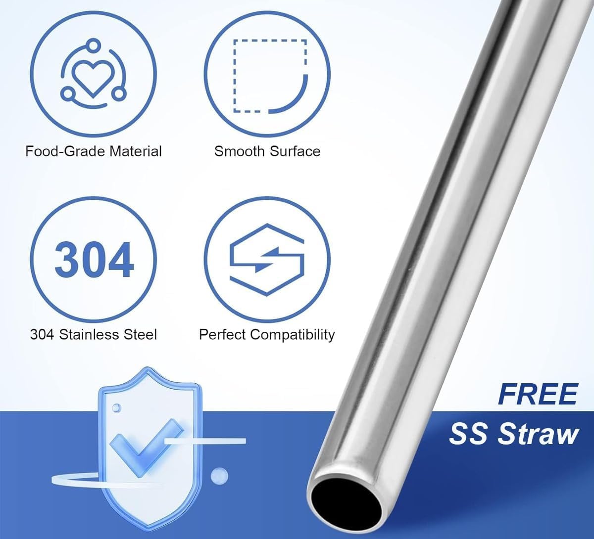 COMPACT 304 Stainless Stainless Steel Countertop - 35 x 30cm- Free Steel Straws