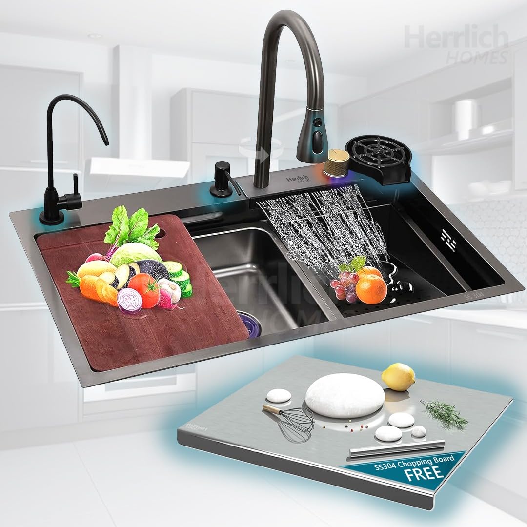 Herrlich Homes 30"x18" Multifunctional Kitchen Sink & Free Stainless Steel Counter Top