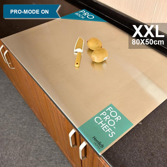 XXL 304 Stainless Stainless Steel Countertop - 80X50cm- Free Rolling Pin (PROFESSIONAL)